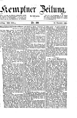 Kemptner Zeitung Dienstag 22. Dezember 1868