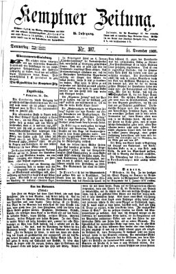 Kemptner Zeitung Donnerstag 31. Dezember 1868