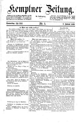 Kemptner Zeitung Donnerstag 7. Januar 1869