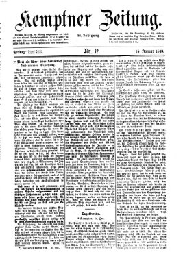 Kemptner Zeitung Freitag 15. Januar 1869