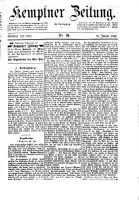 Kemptner Zeitung Sonntag 24. Januar 1869