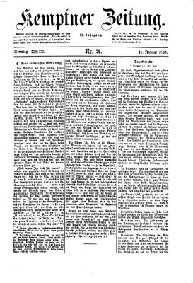 Kemptner Zeitung Sonntag 31. Januar 1869