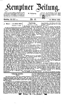 Kemptner Zeitung Samstag 13. Februar 1869