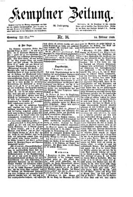 Kemptner Zeitung Sonntag 14. Februar 1869