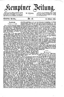 Kemptner Zeitung Donnerstag 25. Februar 1869