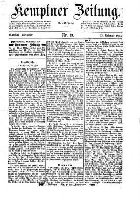 Kemptner Zeitung Samstag 27. Februar 1869