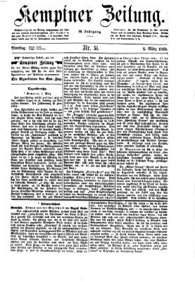 Kemptner Zeitung Dienstag 2. März 1869