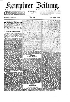 Kemptner Zeitung Sonntag 25. April 1869