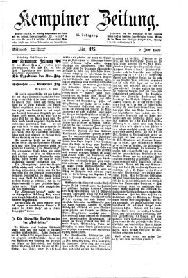 Kemptner Zeitung Mittwoch 2. Juni 1869