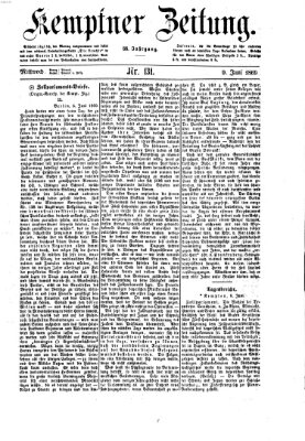 Kemptner Zeitung Mittwoch 9. Juni 1869