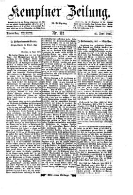 Kemptner Zeitung Donnerstag 10. Juni 1869