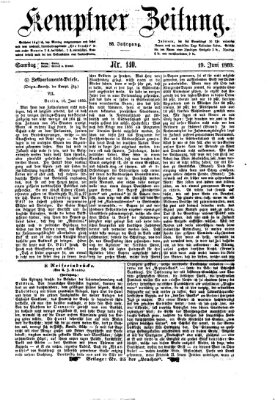 Kemptner Zeitung Samstag 19. Juni 1869