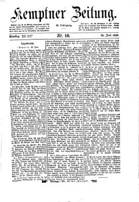 Kemptner Zeitung Samstag 26. Juni 1869