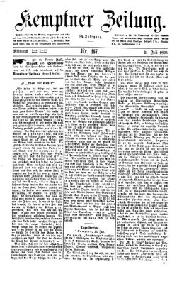 Kemptner Zeitung Mittwoch 21. Juli 1869