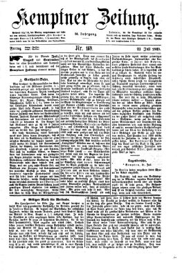 Kemptner Zeitung Freitag 23. Juli 1869