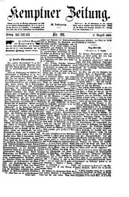 Kemptner Zeitung Freitag 6. August 1869