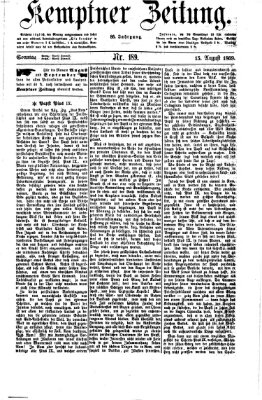 Kemptner Zeitung Sonntag 15. August 1869