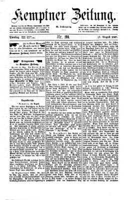 Kemptner Zeitung Dienstag 17. August 1869