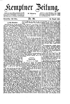 Kemptner Zeitung Donnerstag 26. August 1869