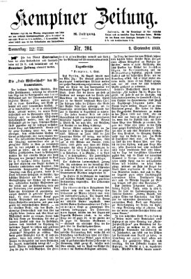 Kemptner Zeitung Donnerstag 2. September 1869