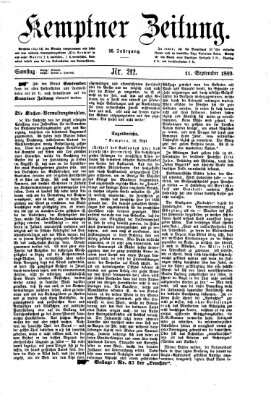 Kemptner Zeitung Samstag 11. September 1869