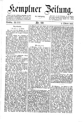 Kemptner Zeitung Dienstag 5. Oktober 1869