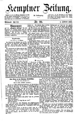 Kemptner Zeitung Mittwoch 6. Oktober 1869