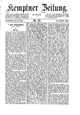 Kemptner Zeitung Donnerstag 28. Oktober 1869