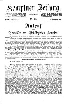 Kemptner Zeitung Freitag 5. November 1869