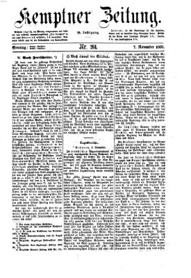 Kemptner Zeitung Sonntag 7. November 1869