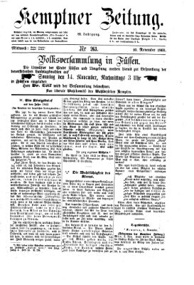 Kemptner Zeitung Mittwoch 10. November 1869