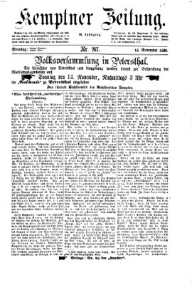 Kemptner Zeitung Sonntag 14. November 1869