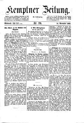 Kemptner Zeitung Mittwoch 24. November 1869