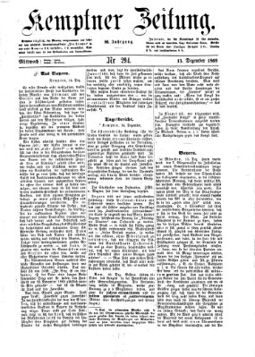 Kemptner Zeitung Mittwoch 15. Dezember 1869