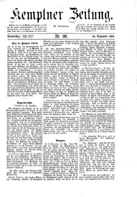 Kemptner Zeitung Donnerstag 23. Dezember 1869