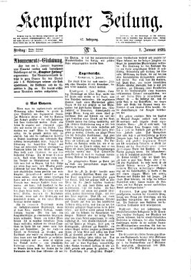 Kemptner Zeitung Freitag 7. Januar 1870