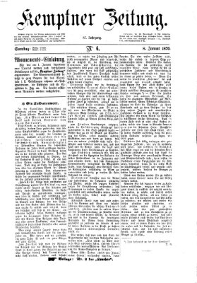 Kemptner Zeitung Samstag 8. Januar 1870