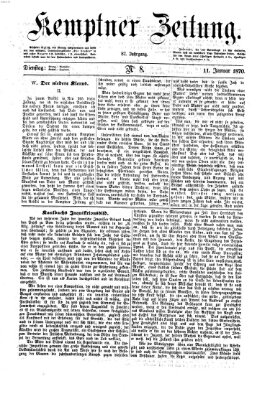 Kemptner Zeitung Dienstag 11. Januar 1870