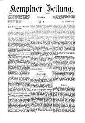 Kemptner Zeitung Mittwoch 12. Januar 1870