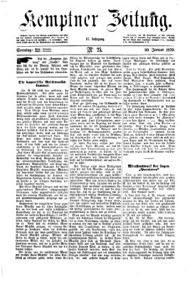 Kemptner Zeitung Sonntag 30. Januar 1870