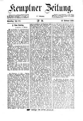 Kemptner Zeitung Samstag 12. Februar 1870