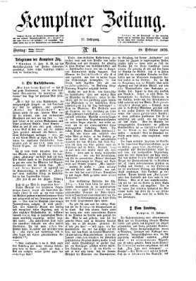 Kemptner Zeitung Freitag 18. Februar 1870