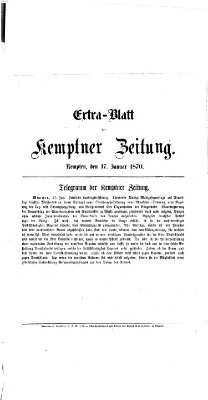 Kemptner Zeitung Montag 17. Januar 1870