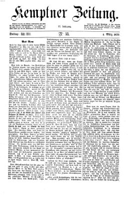 Kemptner Zeitung Freitag 4. März 1870