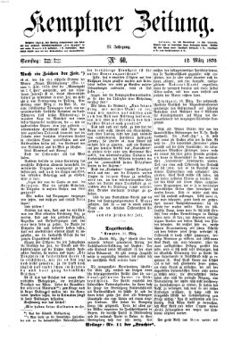 Kemptner Zeitung Samstag 12. März 1870