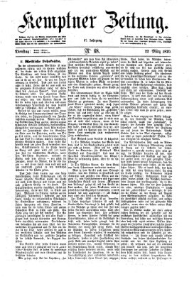 Kemptner Zeitung Dienstag 22. März 1870