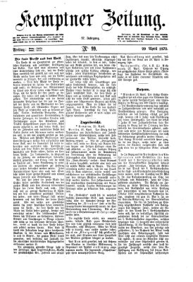 Kemptner Zeitung Freitag 29. April 1870