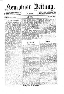 Kemptner Zeitung Samstag 7. Mai 1870