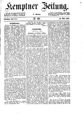 Kemptner Zeitung Dienstag 10. Mai 1870