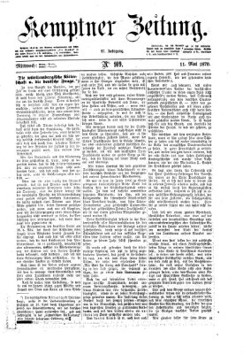 Kemptner Zeitung Mittwoch 11. Mai 1870